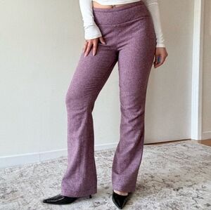 Vintage lilac mauve mid rise bootcut office siren pants
